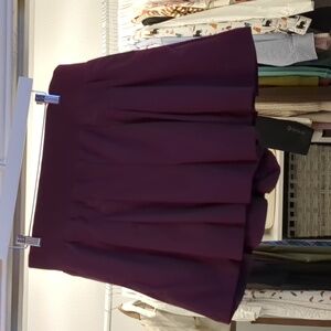 Burgundy flowy athletic shorts size L